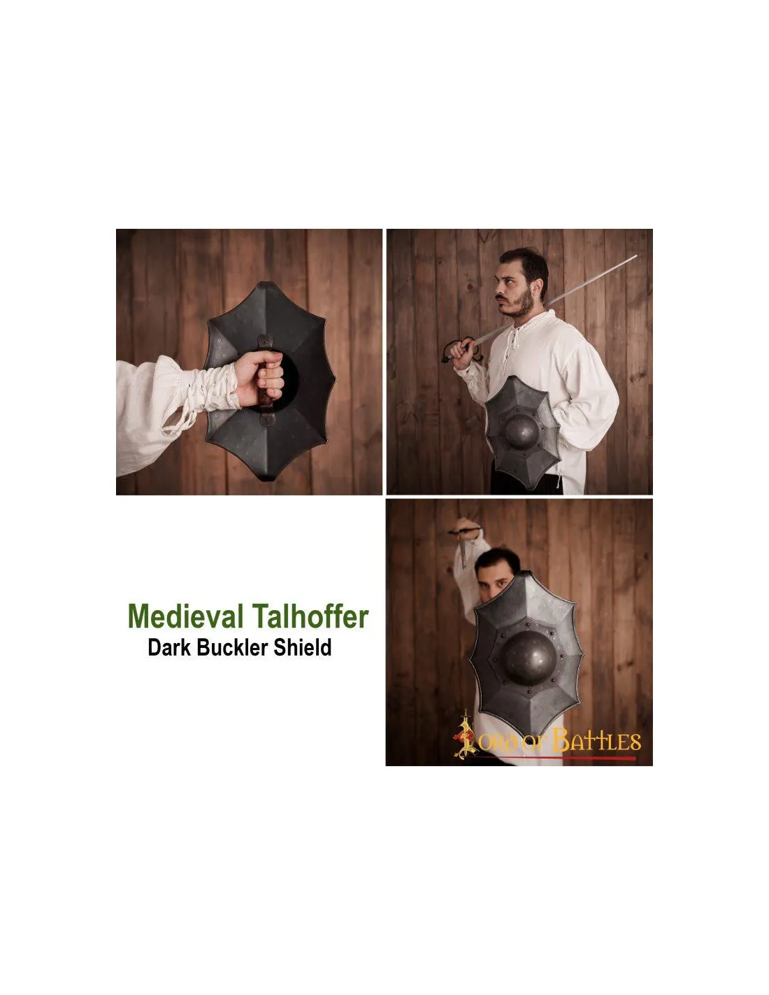 Escudo esgrima histórica Talhoffer Dark Buckler