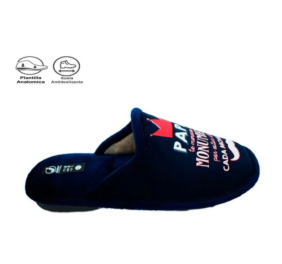 ZAPATILLA JAVER 35-193 DE CASA PAPA MONUMENTO MARINO PLANTA ACOLCHADA SUELA ANTIDESLIZANTE PISO BIO-RELAX 26444