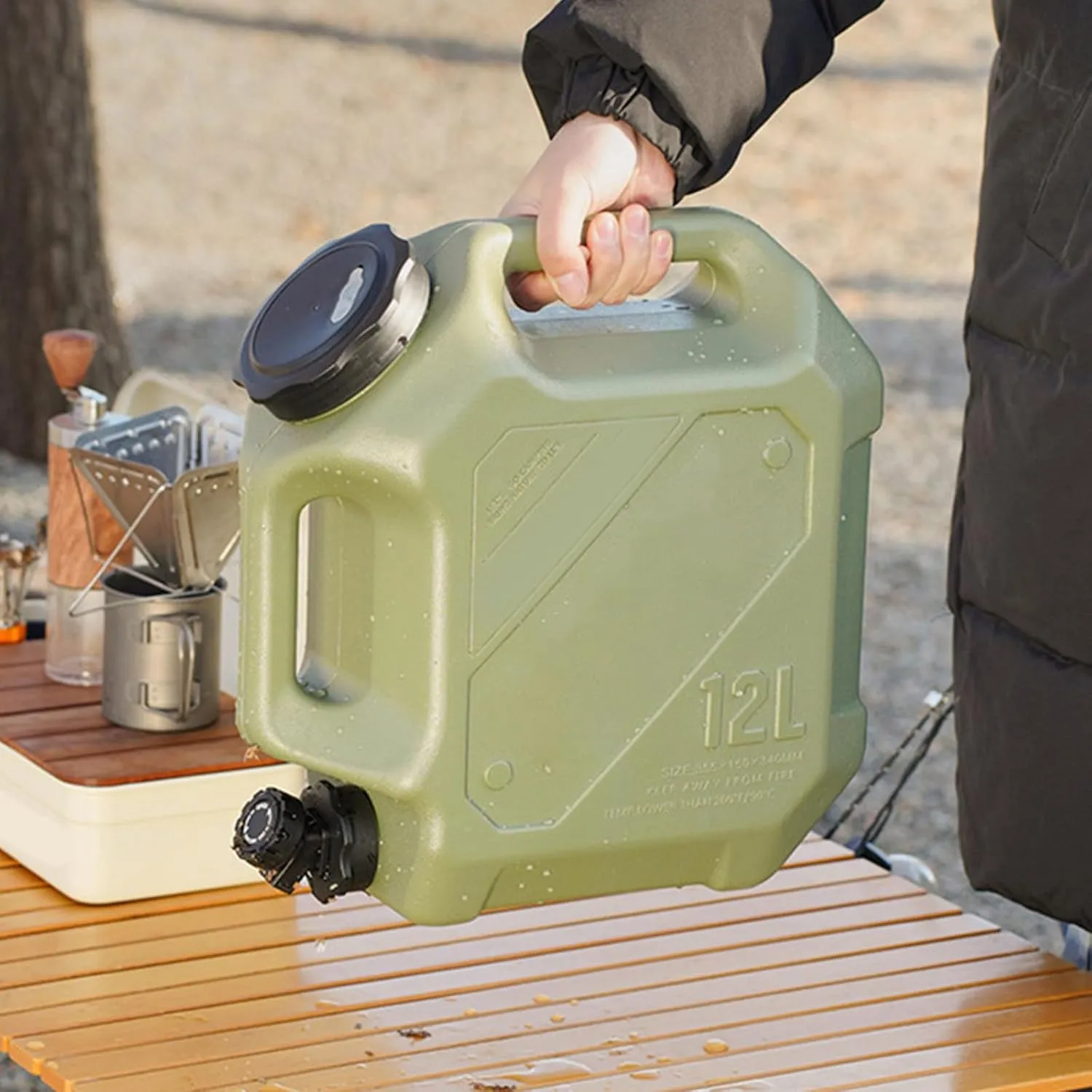 Zxfdsfdbnm Portaagua con gran capacidad con espiga durabilidad almacenamiento de agua para exterior y excursión en coche