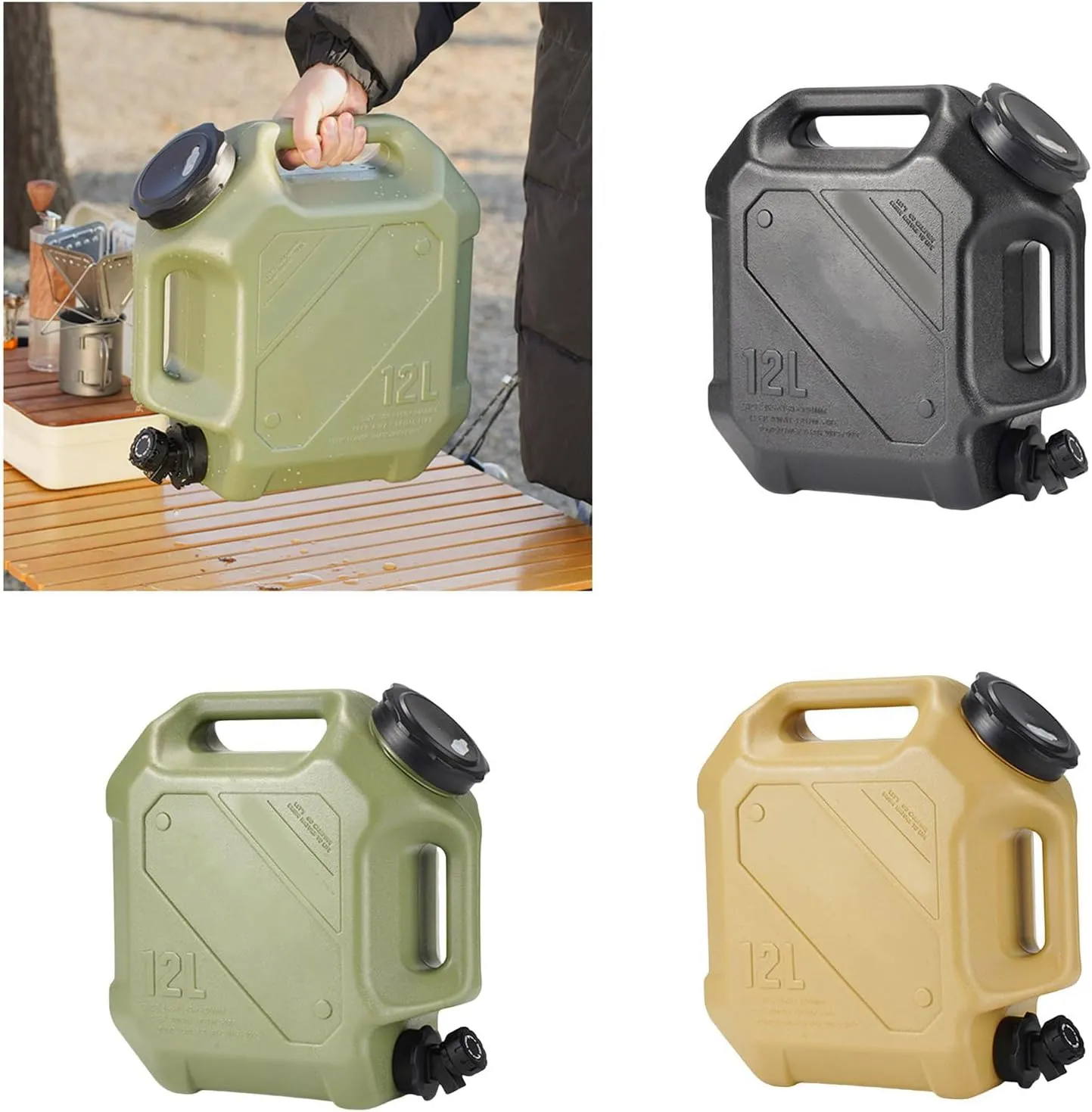 Zxfdsfdbnm Portaagua con gran capacidad con espiga durabilidad almacenamiento de agua para exterior y excursión en coche